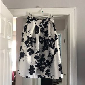 Formal Black/White A-Line Skirt